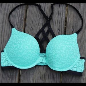 Victoria’s Secret PINK 34b front clasp teal bra